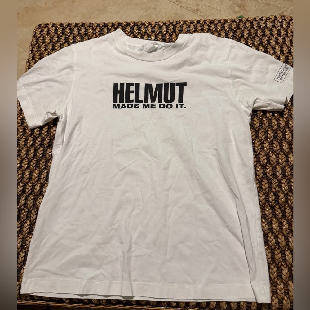 Helmut Lang "Helmut Made Me Do It" cotton t-shirt (M1)